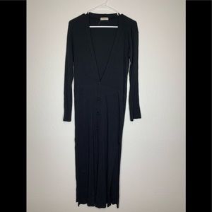 Promesa -Black long sleeve duster cardigan